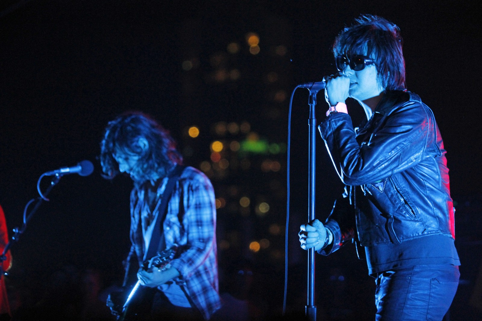 Julian Casablancas and The Strokes perform at the SXSW Music Festival late Thursday, March 17, 2011 in Austin, Texas.(AP Photo/Jack Plunkett)